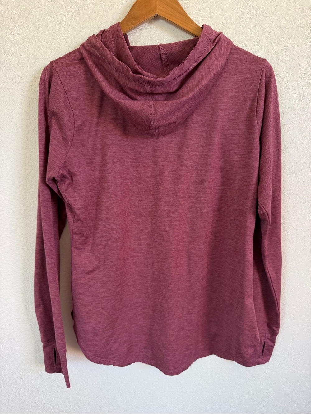 GAIAM Heathered Rose Hooded Long Sleeve Top - Picture 4 of 4